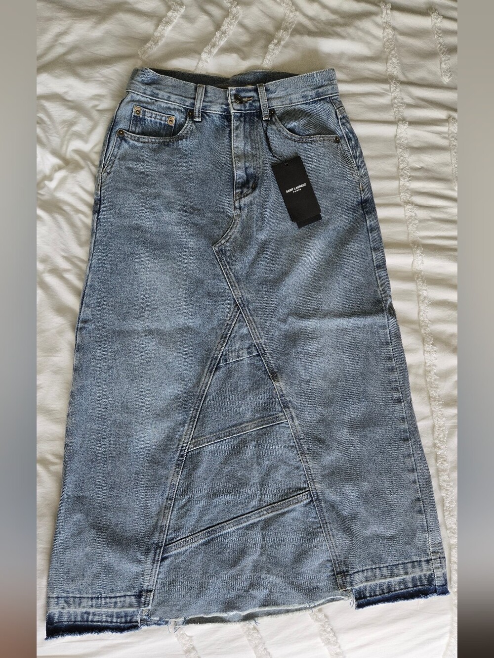 Saint Laurent Light Blue Denim Skirt Jeans